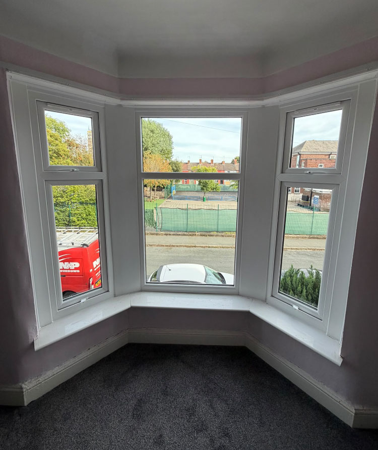Internal view of bay window Wirral